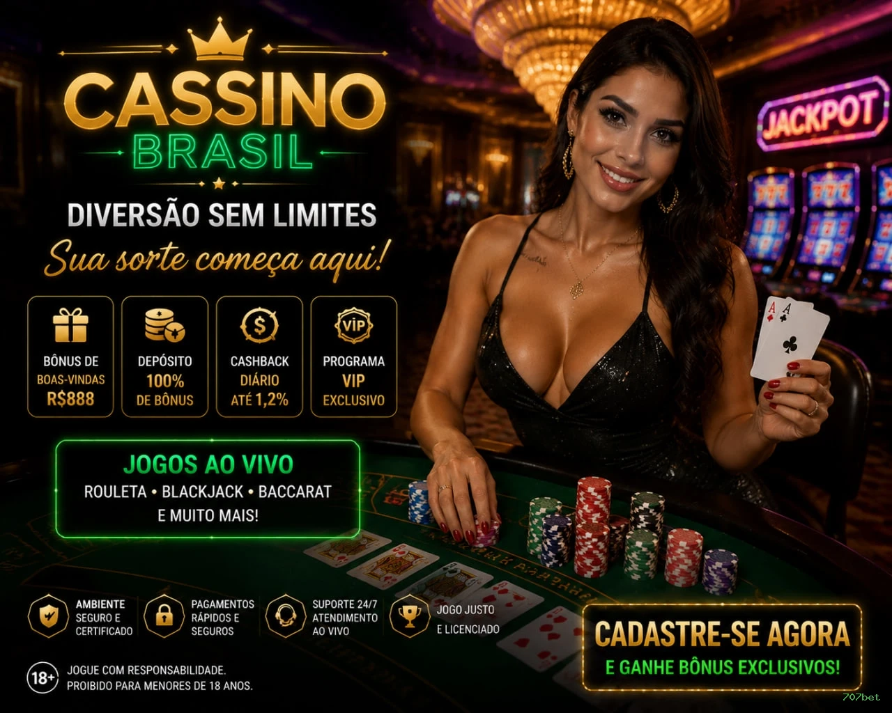 Cassino ao vivo da 707bet com dealers reais